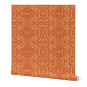 24" LARGE CORAL Kilim; Faux Woven Texture