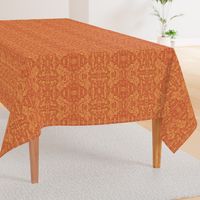 24" LARGE CORAL Kilim; Faux Woven Texture