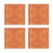 24" LARGE CORAL Kilim; Faux Woven Texture