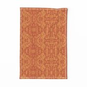 24" LARGE CORAL Kilim; Faux Woven Texture