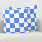 Three Inch Cornflower Blue and White Checkerboard Squares