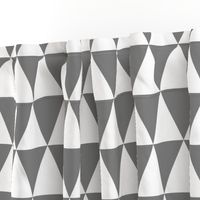 Three Inch Medium Gray and White Triangles