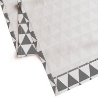 Three Inch Medium Gray and White Triangles