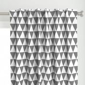 Three Inch Medium Gray and White Triangles