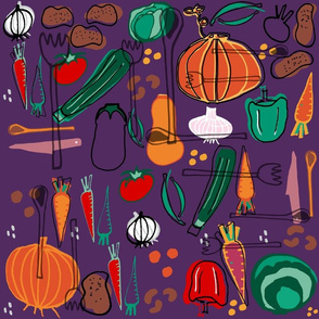 Fall veggies purple