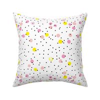 Abstract raw brush strokes and dots cool trendy neon print LA style girls