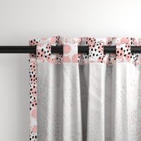 Abstract rain raw brush spots and dots cool trendy pastel print LA style pink