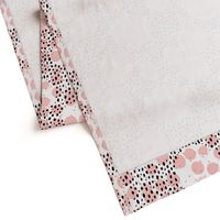 Abstract rain raw brush spots and dots cool trendy pastel print LA style pink