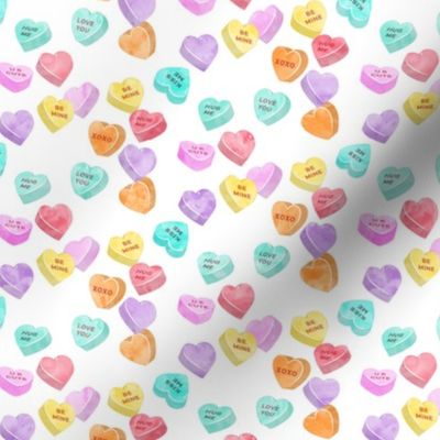 valentines day heart candy - conversation hearts 