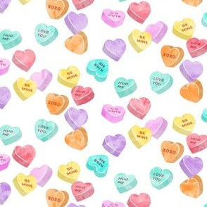 valentines day heart candy - conversation hearts 