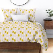 Scandinavian retro moon phases circles soft pastel moon gender neutral mustard