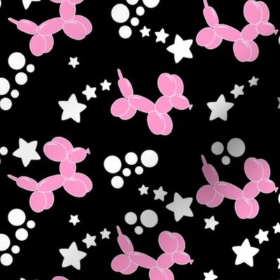 Pink Balloon Dogs & Stars