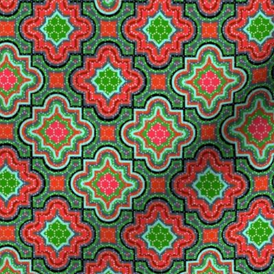 Christmas Chevron Jigsaw Red and Green