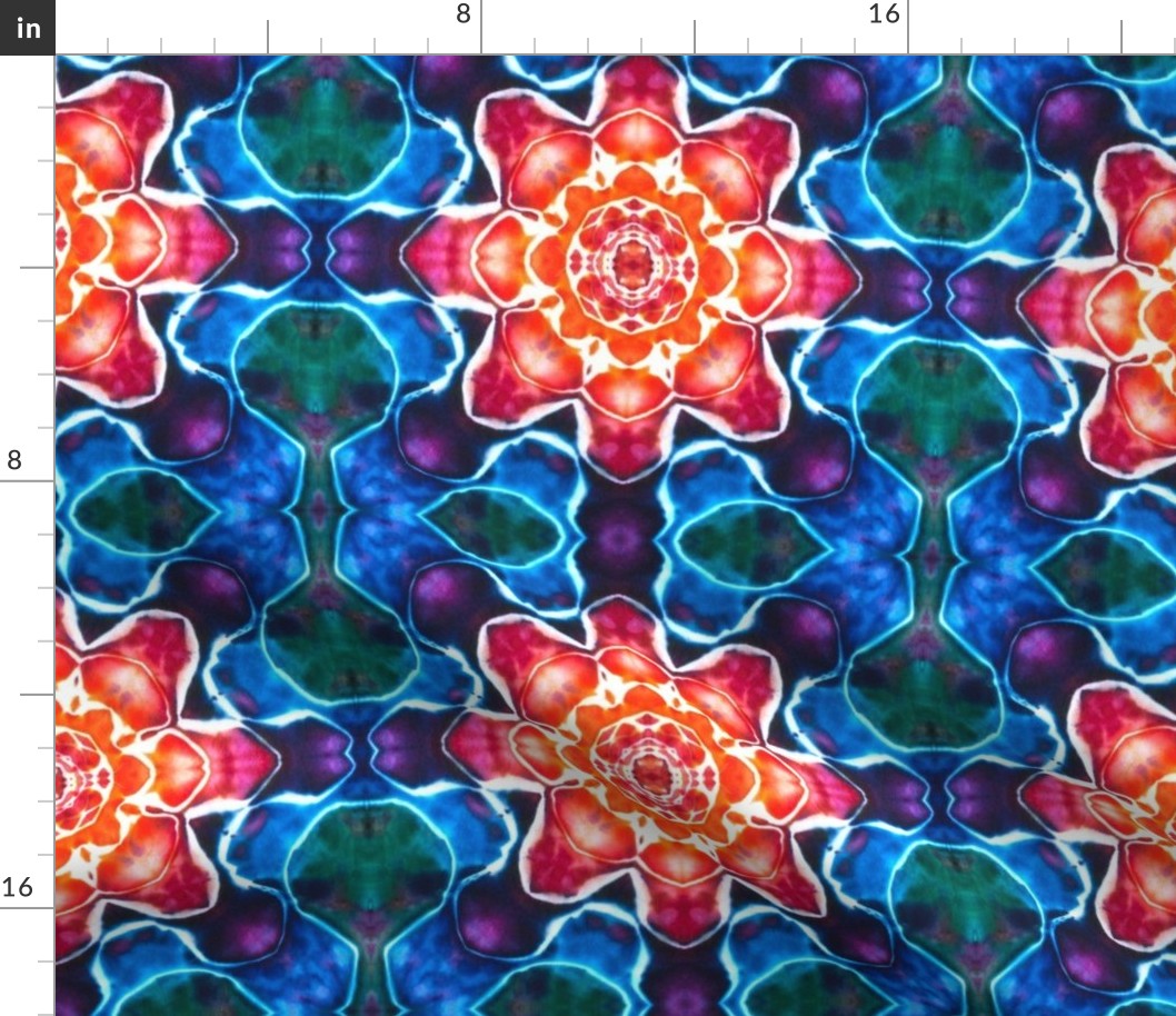 Tie-Dye, Tie Dye Mandala Star Pattern Rainbow