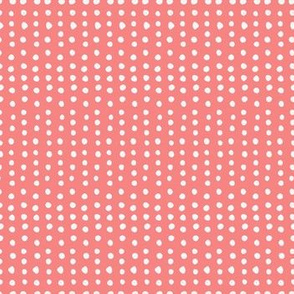 White dots / red background