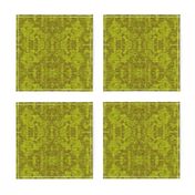 24" LARGE Olive Kilim; Faux Woven Texture