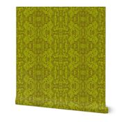 24" LARGE Olive Kilim; Faux Woven Texture