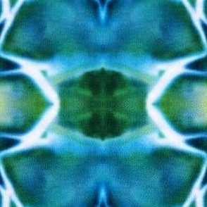 Tie-Dye, Tie Dye Mandala Star Pattern Green Blue