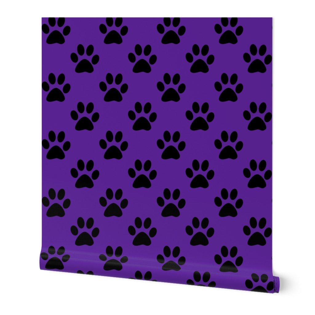 Three Inch Black Paws on Purple