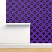 Three Inch Black Paws on Purple