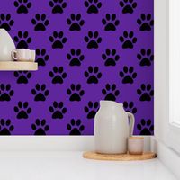 Three Inch Black Paws on Purple