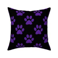 Three Inch Purple Paws on Black