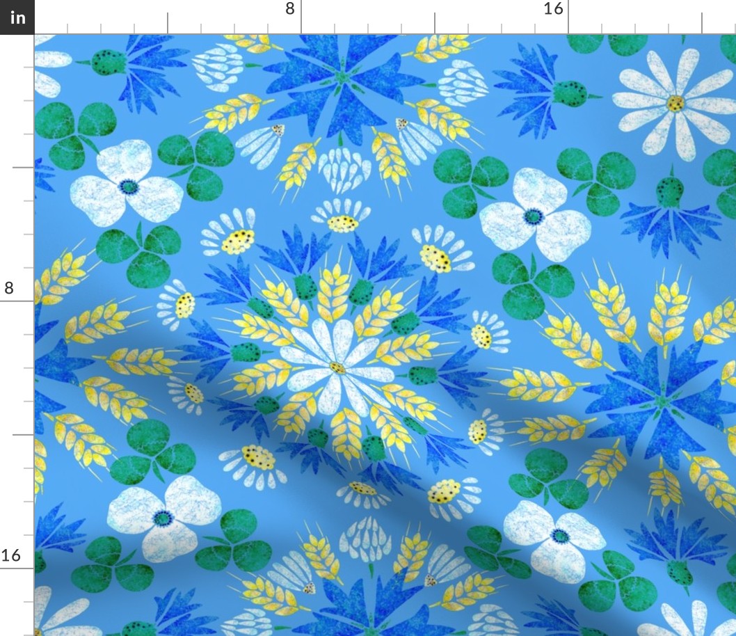 Moroccan Wheat Meadow (blue)