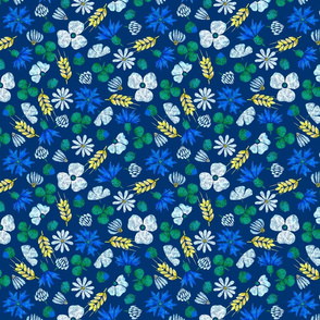 Moroccan Wheat Meadow #2 (navy)