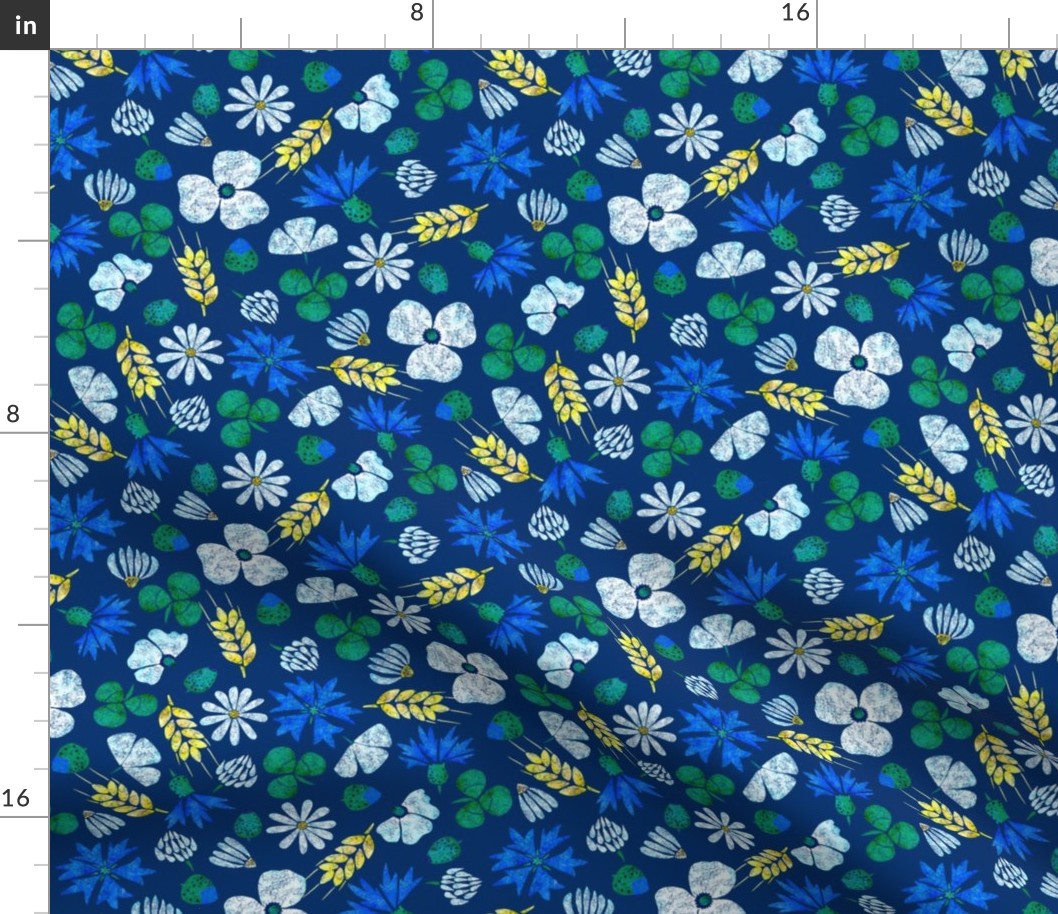 Moroccan Wheat Meadow #2 (navy)