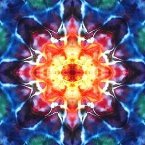 Tie-Dye, Tie Dye Mandala Star Pattern Rainbow