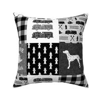 firefighter wholecloth - patchwork - monochrome  - future firefighter 