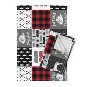 firefighter wholecloth - patchwork - red and black future firefighter  (90)