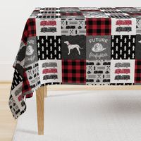 firefighter wholecloth - patchwork - red and black future firefighter  (90)