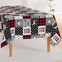 firefighter wholecloth - patchwork - red and black future firefighter  (90)