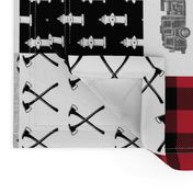 firefighter wholecloth - patchwork - red and black future firefighter  (90)