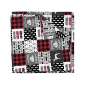 firefighter wholecloth - patchwork - red and black future firefighter  (90)