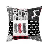 firefighter wholecloth - patchwork - red and black future firefighter  (90)