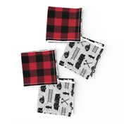 firefighter wholecloth - patchwork - red and black future firefighter  (90)