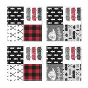 firefighter wholecloth - patchwork - red and black future firefighter  (90)