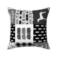 firefighter wholecloth - patchwork - monochrome  - future firefighter (90)