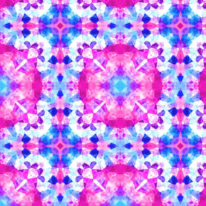 stained glass pink purple and blue
