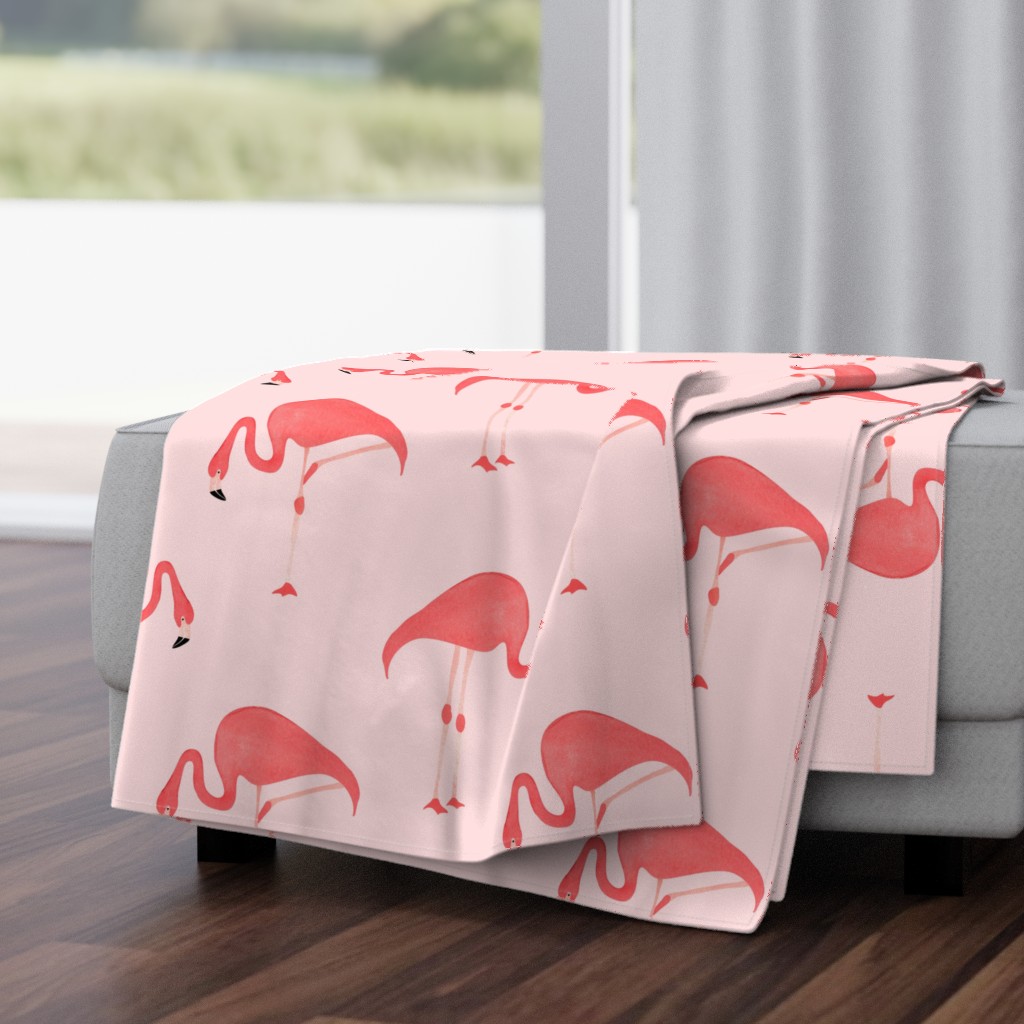 Pink Flamingo Paradise: Watercolor Surface Pattern for Tropical Vibes