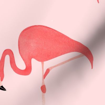 Pink Flamingo Paradise: Watercolor Surface Pattern for Tropical Vibes