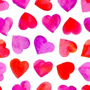 Ombre Watercolor Hearts