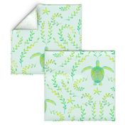 Watercolor Sea Turtles: Marine Life Surface Pattern for Ocean Lovers