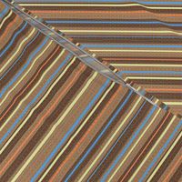 Textured Chocolate Orange Blue Yellow Candy Stripe