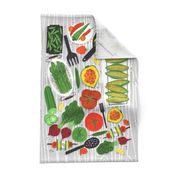 Farm to Table Spread Tea Towel