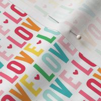 love rainbow UPPERcase