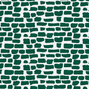 emerald green brush strokes brick daubs -ch