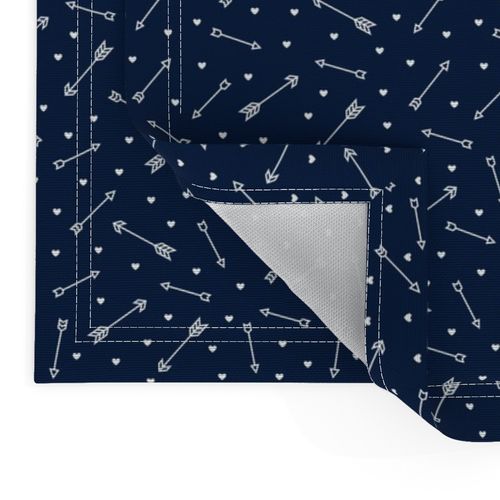 arrows & hearts navy blue reversed - arrow love